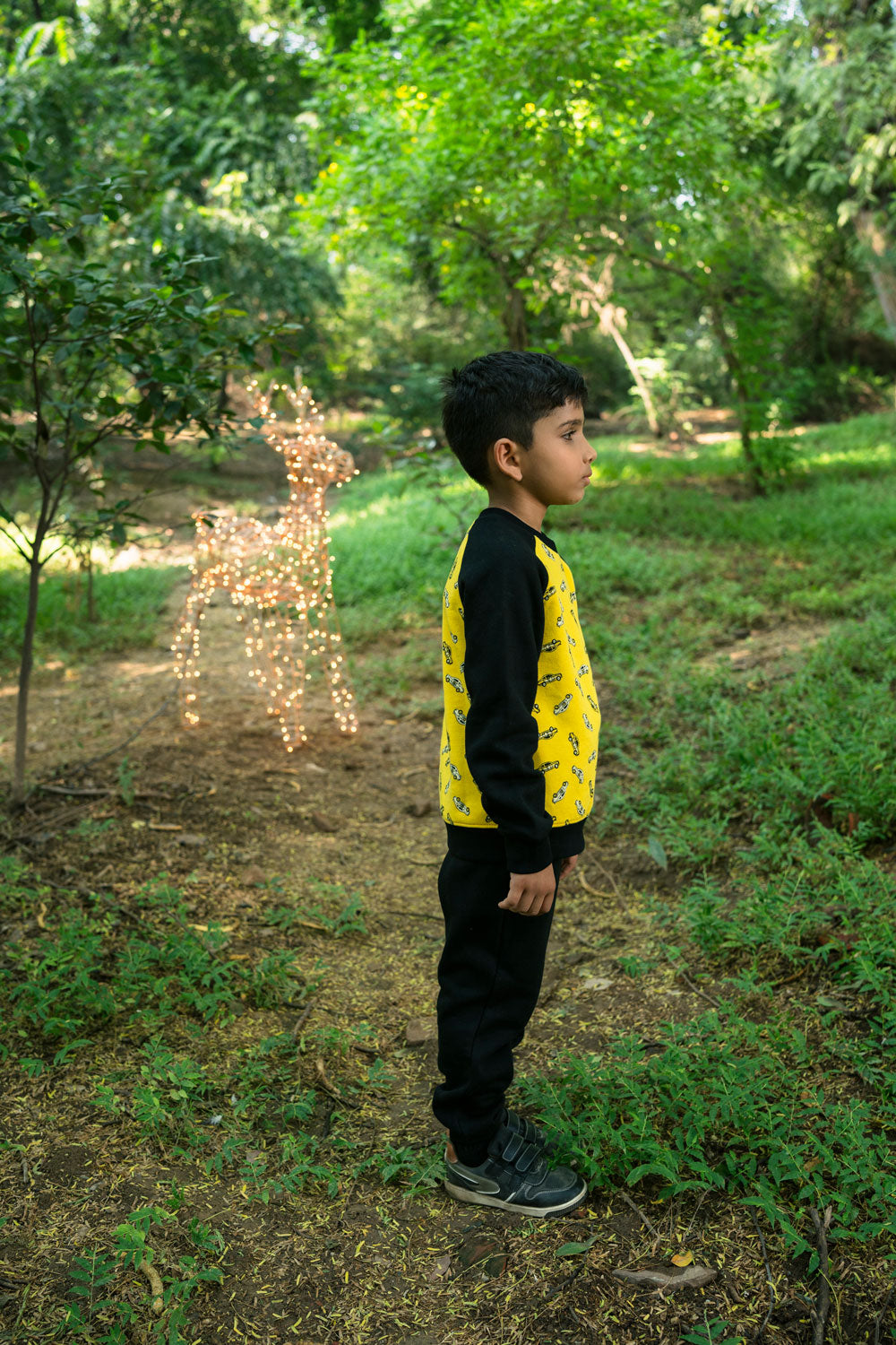 Hummingbirdspk - Yellow &amp; Black Car - cotton - 2 piece