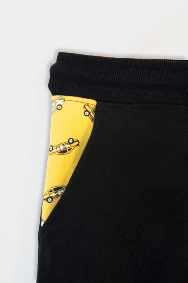 Hummingbirdspk - Yellow &amp; Black Car - cotton - 2 piece