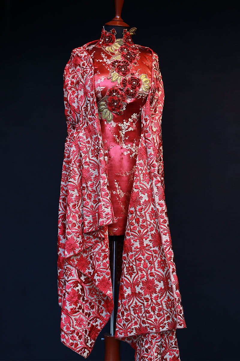 Shamaeel Ansari Gul-e-Surkh Jacket Red 3 Piece