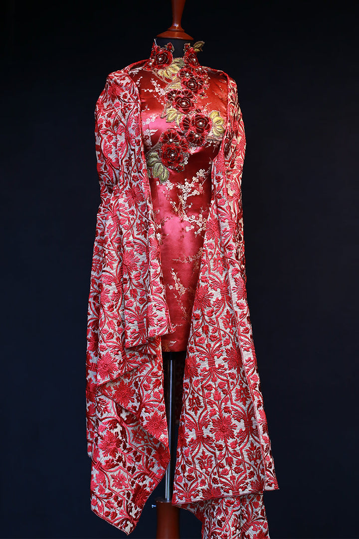 Shamaeel Ansari Gul-e-Surkh Jacket Red 3 Piece