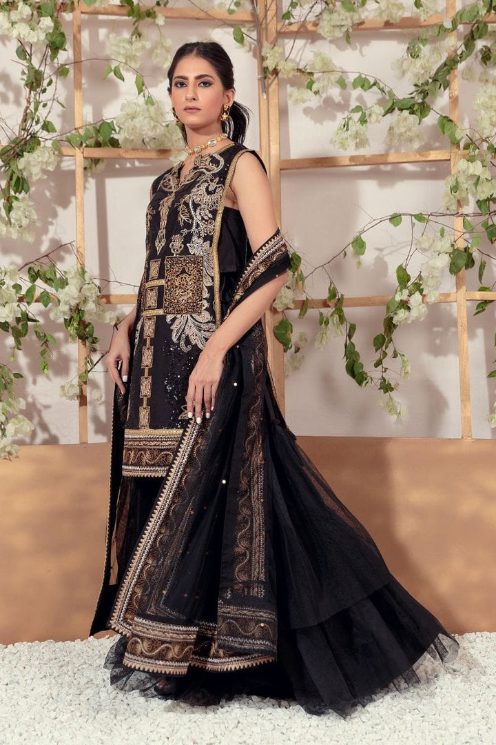 Shamaeel - EB-05 - Black - Silk Lehenga - 3 Piece - Studio by TCS