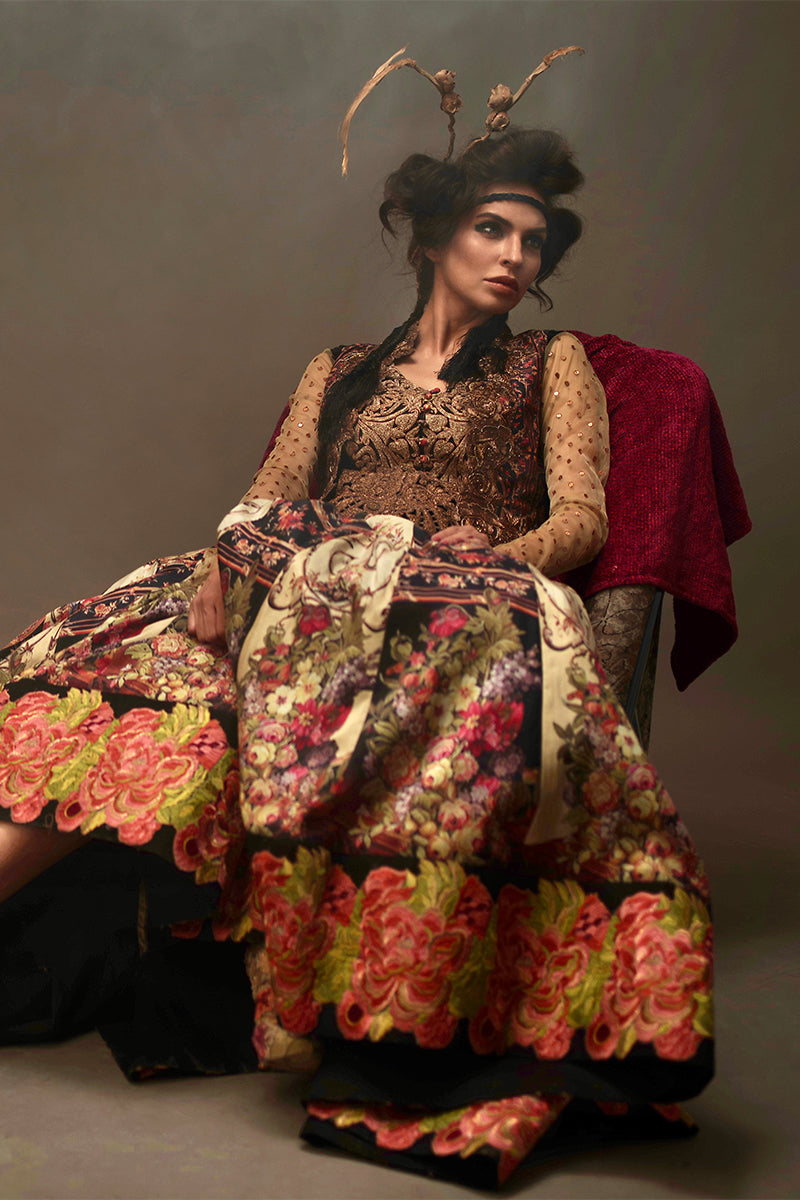 Shamaeel Ansari Gulnaar Royale Pishwas Multicolor 2 Piece