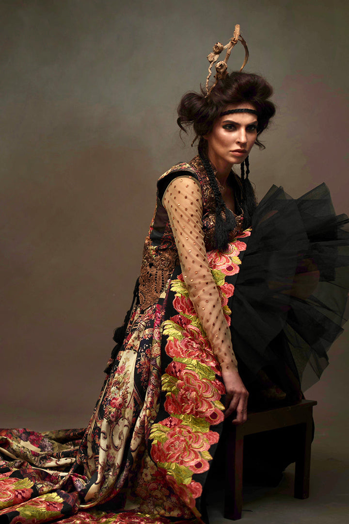 Shamaeel Ansari Gulnaar Royale Pishwas Multicolor 2 Piece