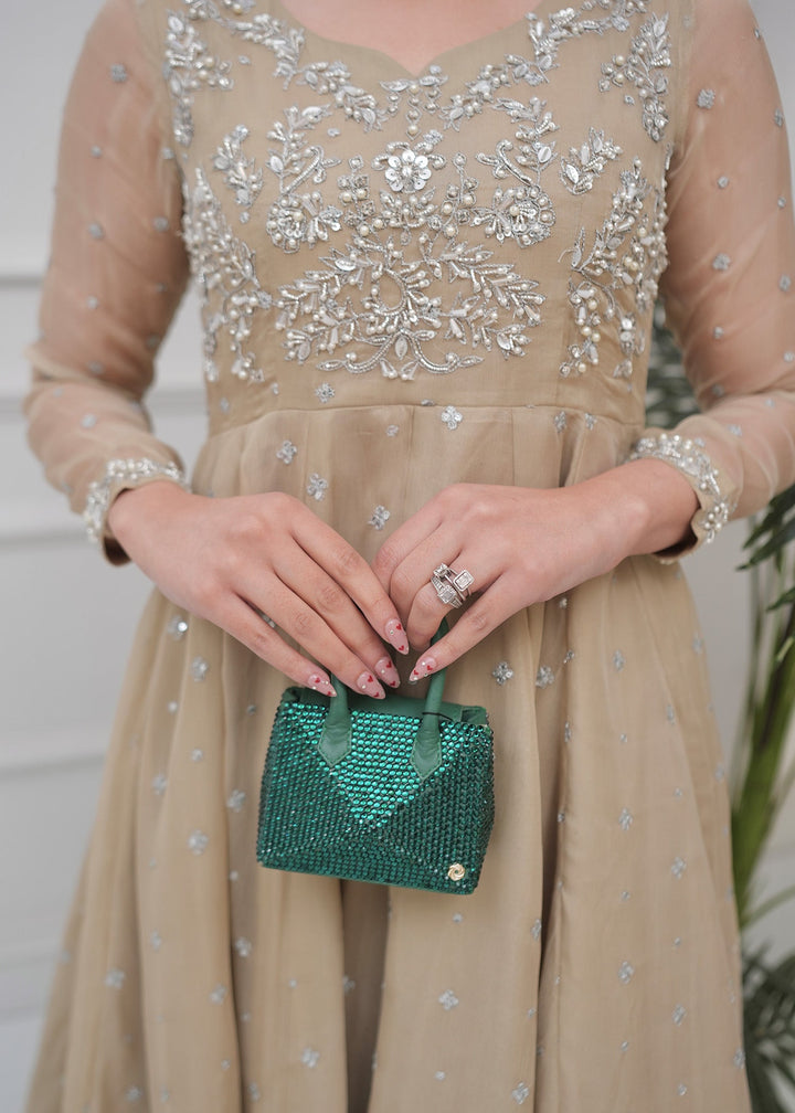 Allure By Ih - Oat Jacquard Lehenga For Women - Champagne - 3 Piece