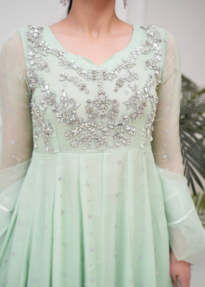 Allure By Ih - Matcha Jacquard Lehenga For Women - Mint - 3 Piece