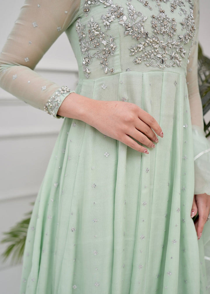 Allure By Ih - Matcha Jacquard Lehenga For Women - Mint - 3 Piece