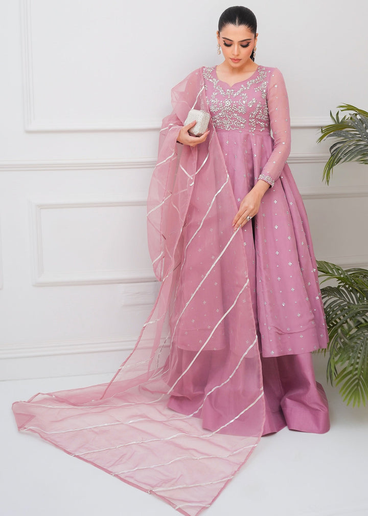 Allure By Ih - Mystic Jacquard Lehenga For Women - Mauve - 3 Piece