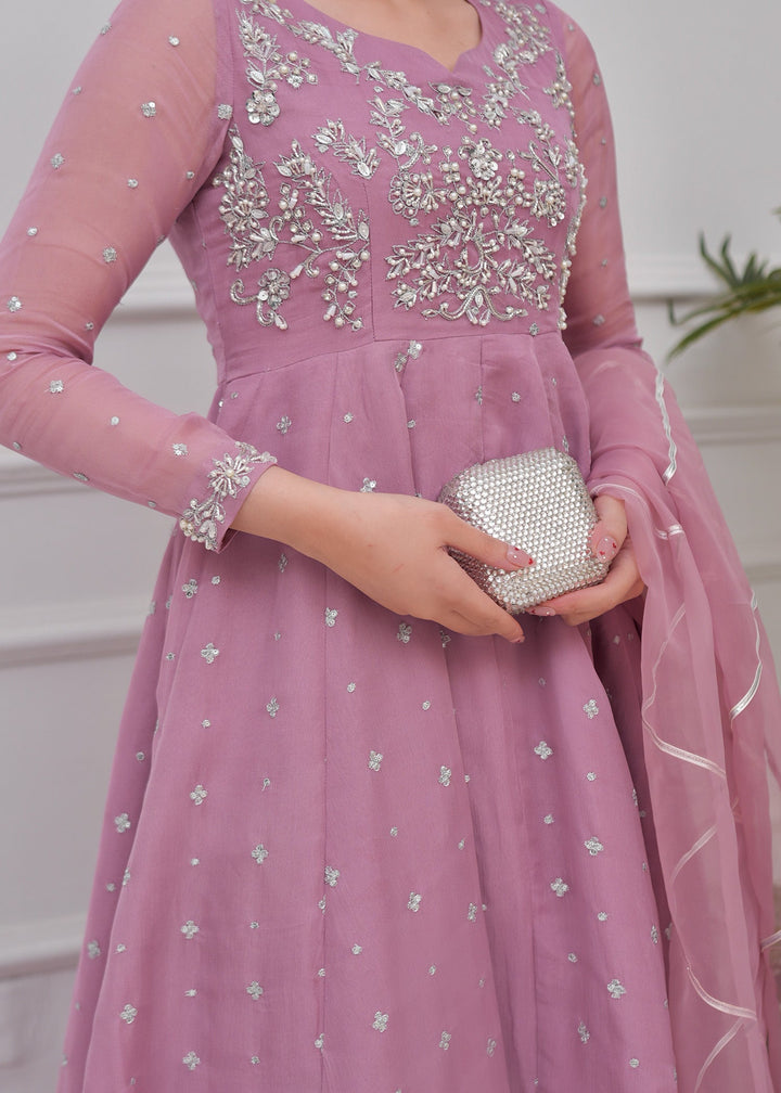 Allure By Ih - Mystic Jacquard Lehenga For Women - Mauve - 3 Piece