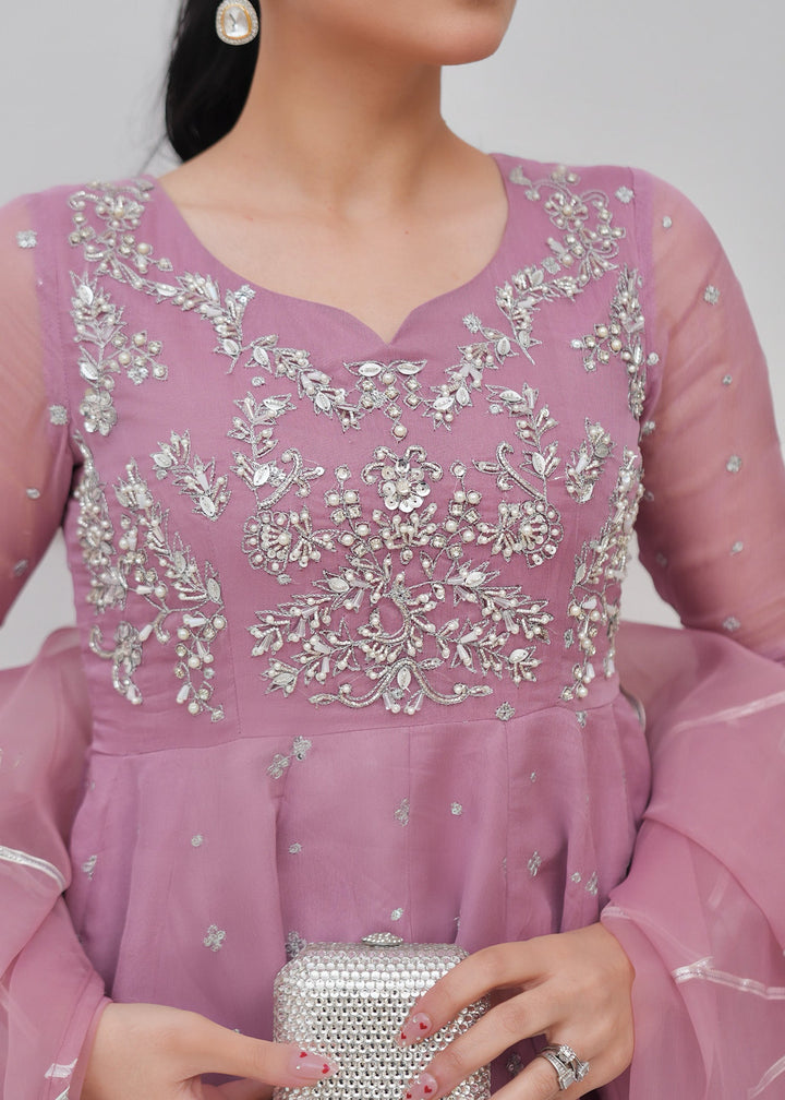 Allure By Ih - Mystic Jacquard Lehenga For Women - Mauve - 3 Piece