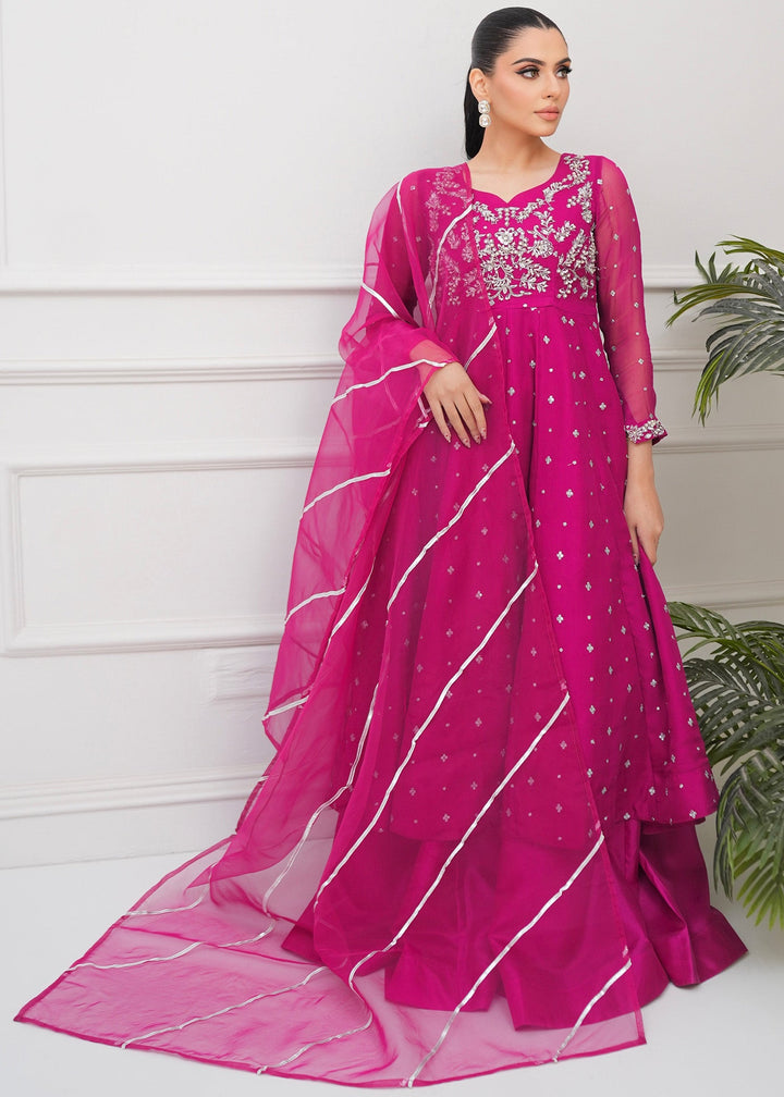 Allure By Ih - Very Berry Jacquard Lehenga For Women - Plum - 3 Piece