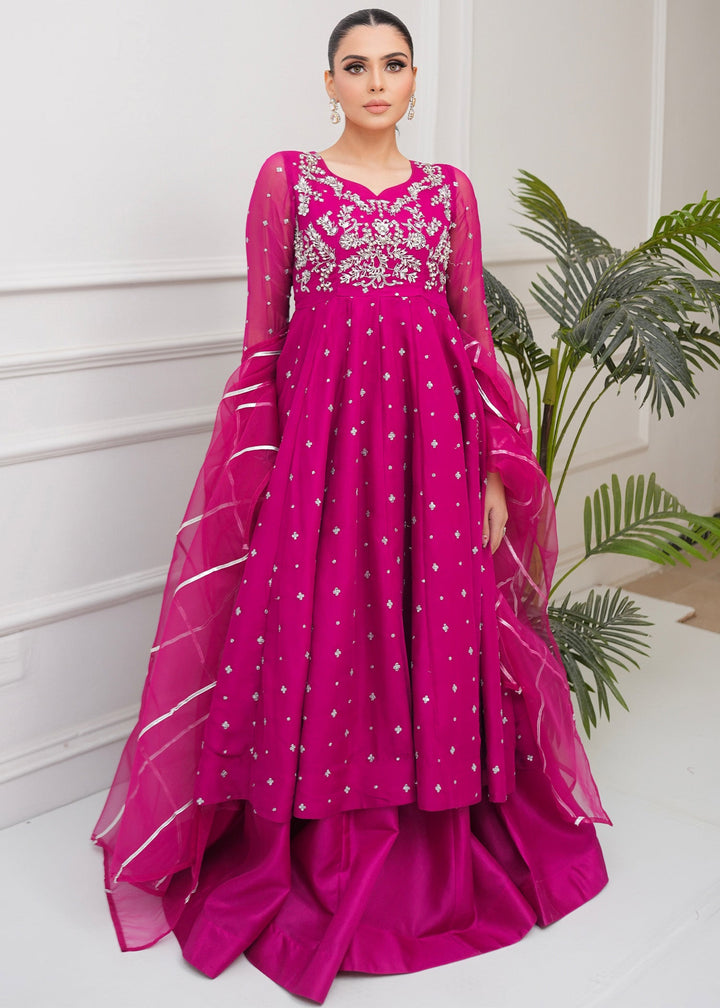 Allure By Ih - Very Berry Jacquard Lehenga For Women - Plum - 3 Piece