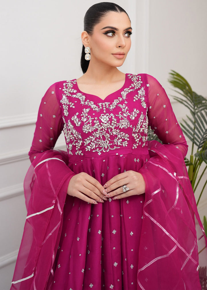 Allure By Ih - Very Berry Jacquard Lehenga For Women - Plum - 3 Piece