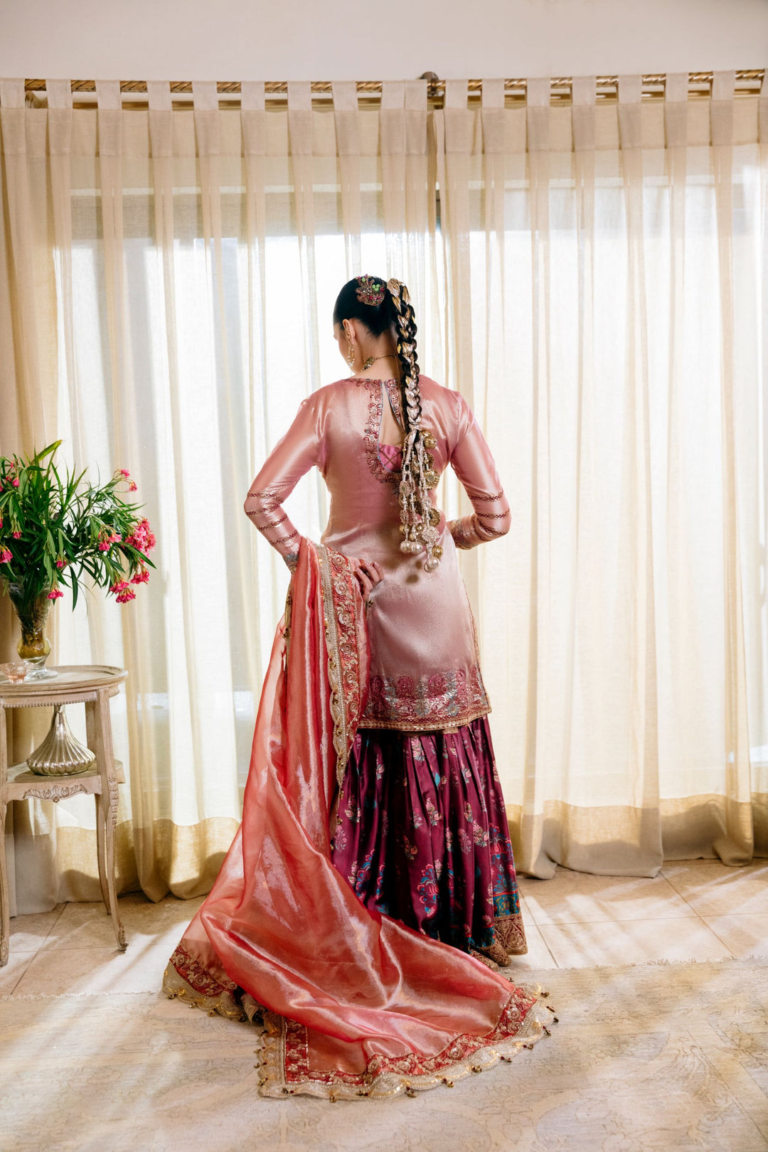 Nilofer Shahid - Forever love - Pink & Maroon - 4 Piece
