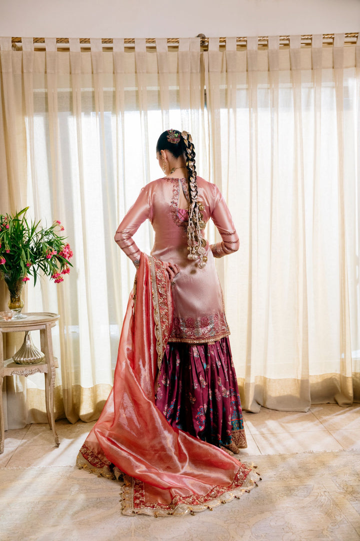 Nilofer Shahid - Forever love - Pink & Maroon - 4 Piece