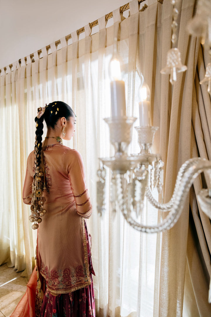 Nilofer Shahid - Forever love - Pink & Maroon - 4 Piece