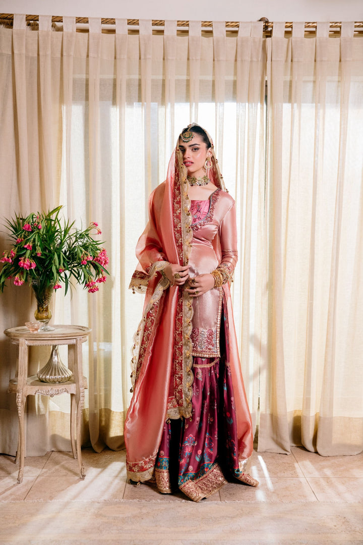 Nilofer Shahid - Forever love - Pink & Maroon - 4 Piece