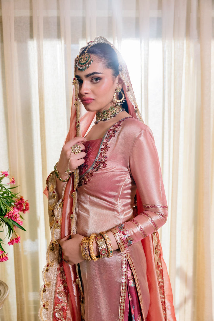 Nilofer Shahid - Forever love - Pink & Maroon - 4 Piece