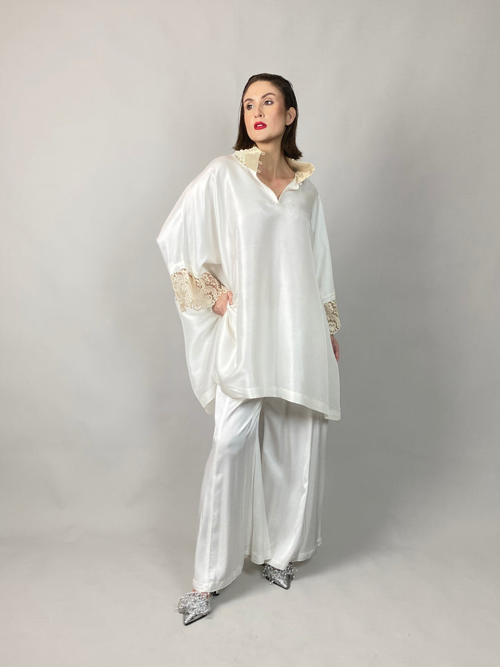 Maheen Khan - Lady In White - WHITE - RAW SILK - 1 Piece