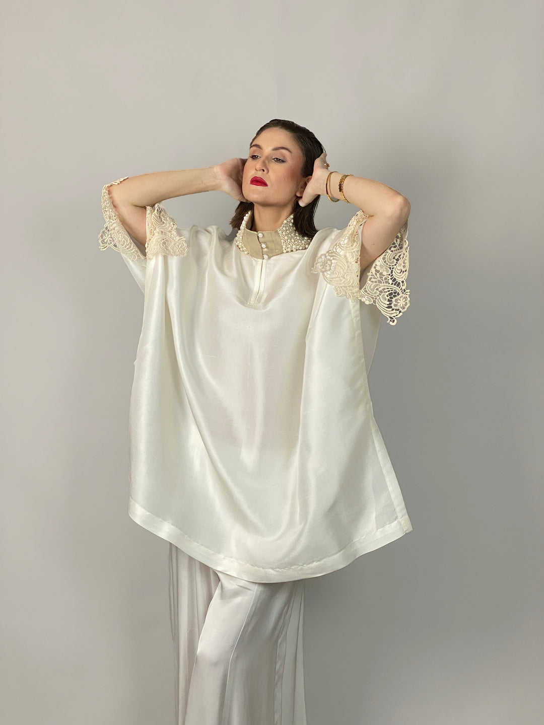 Maheen Khan - Lady In White - WHITE - RAW SILK - 1 Piece