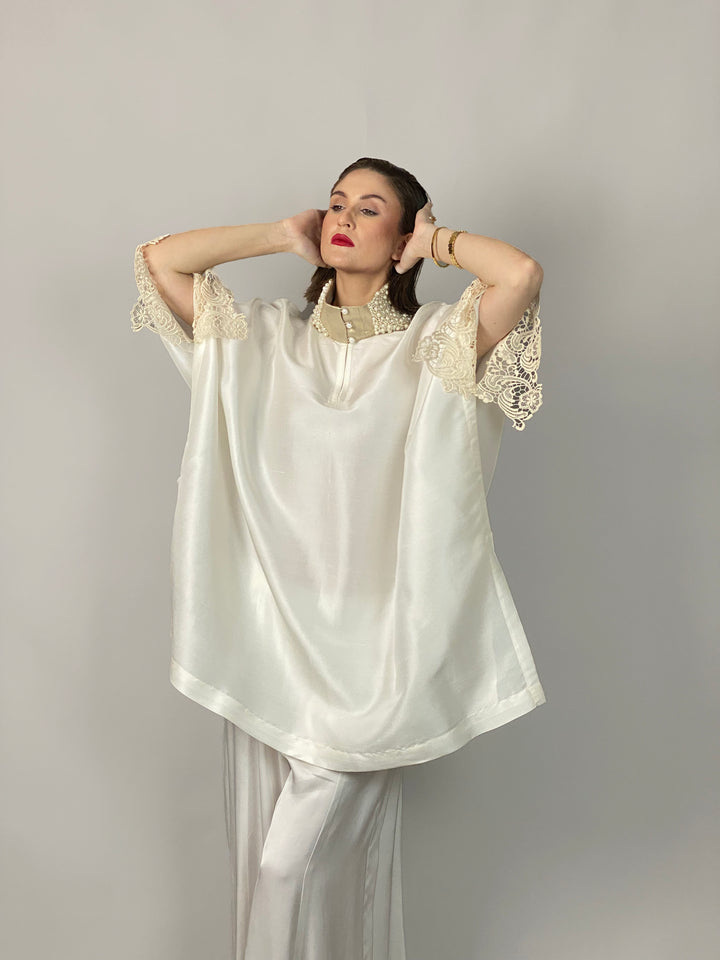Maheen Khan - Lady In White - WHITE - RAW SILK - 1 Piece