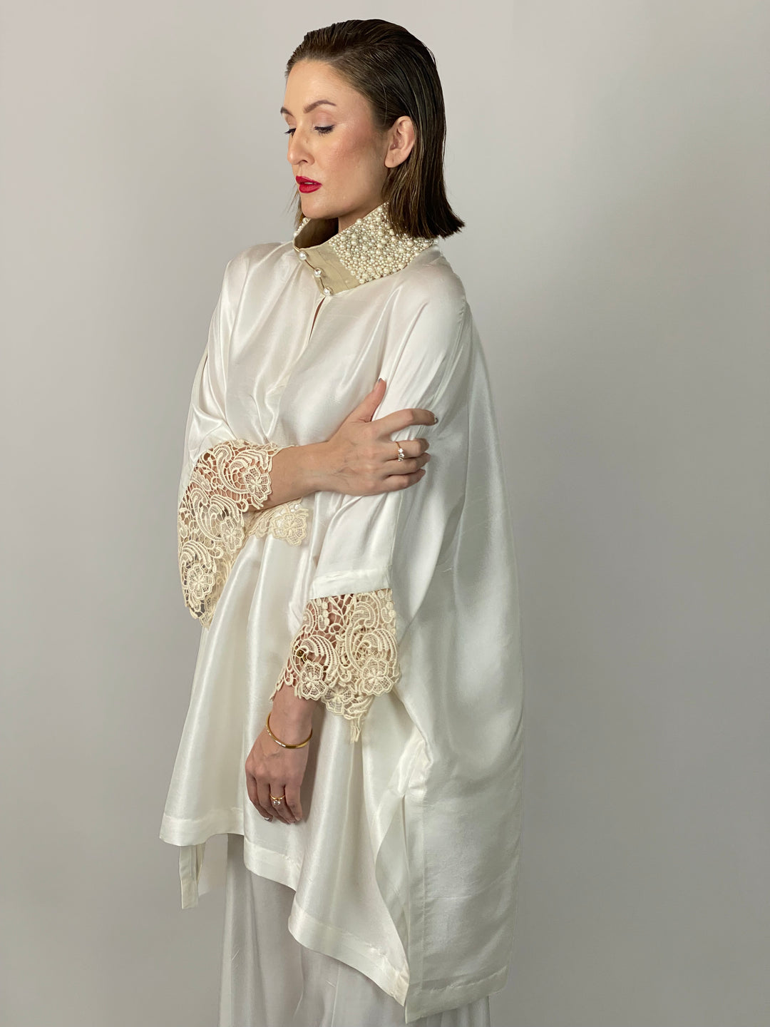 Maheen Khan - Lady In White - WHITE - RAW SILK - 1 Piece