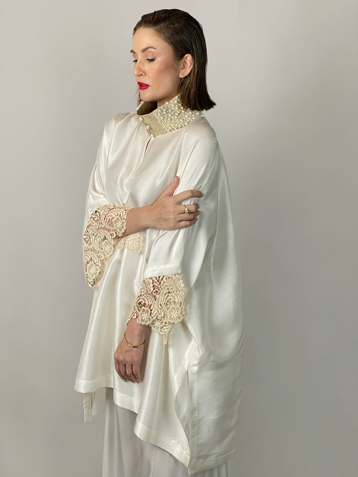 Maheen Khan - Lady In White - WHITE - RAW SILK - 1 Piece