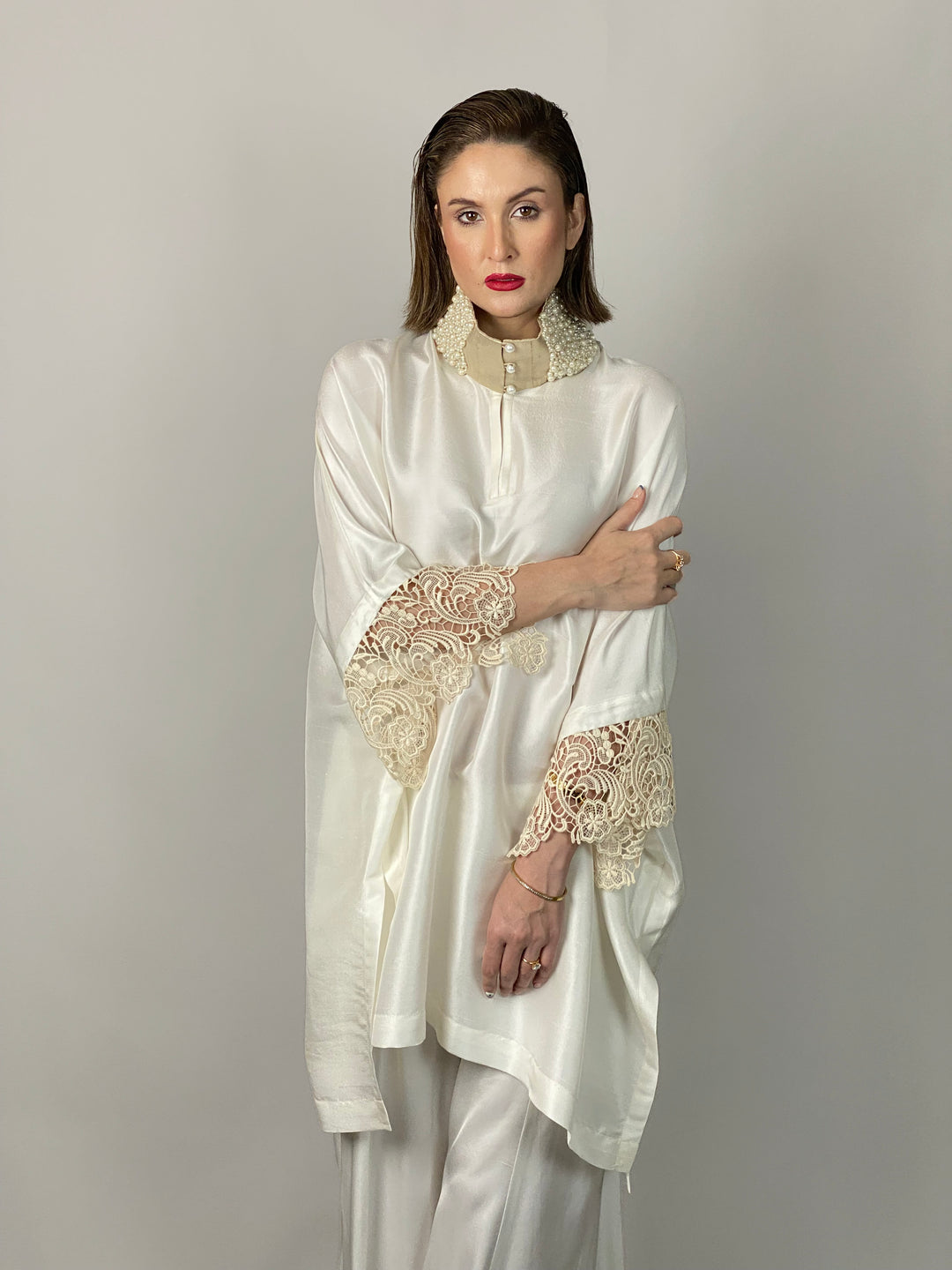 Maheen Khan - Lady In White - WHITE - RAW SILK - 1 Piece