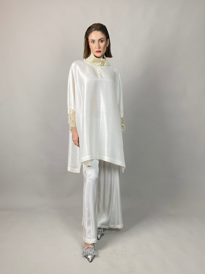 Maheen Khan - Lady In White - WHITE - RAW SILK - 1 Piece