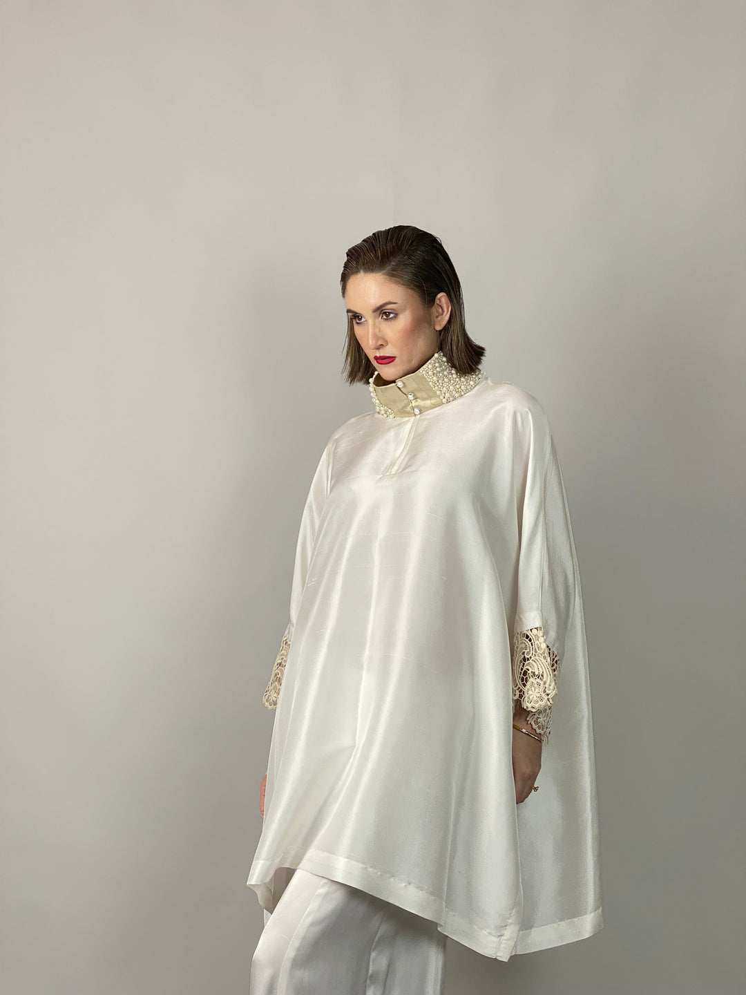 Maheen Khan - Lady In White - WHITE - RAW SILK - 1 Piece