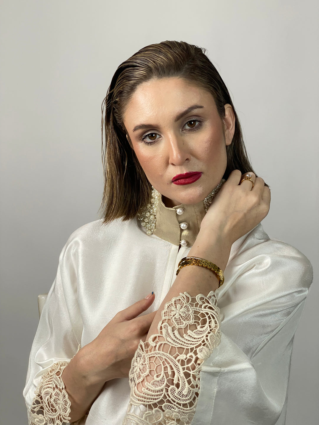 Maheen Khan - Lady In White - WHITE - RAW SILK - 1 Piece