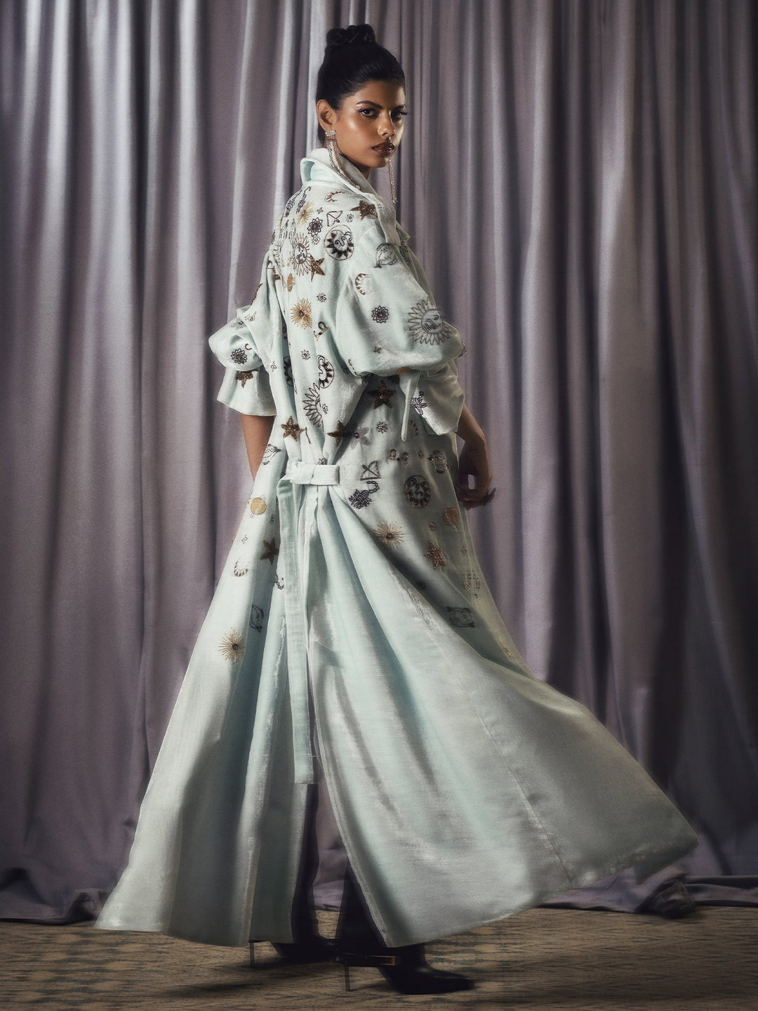 Sanam Chaudhri Azzu Jacket powder blue 1 Piece
