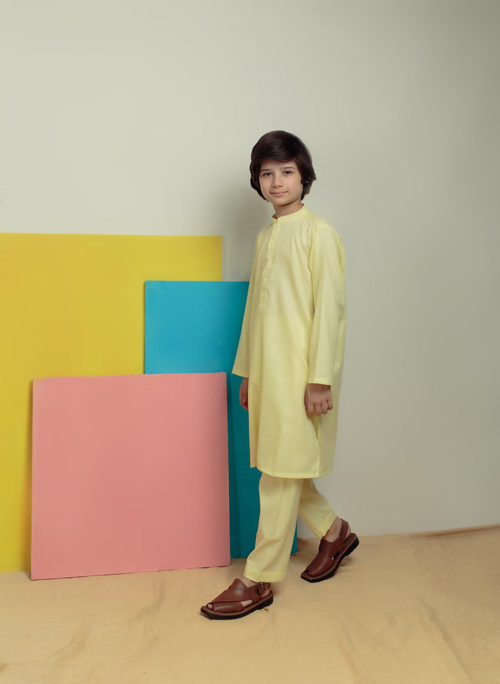 Kidoz Kloset - Silver Lime Kurta Pajama For Boy
