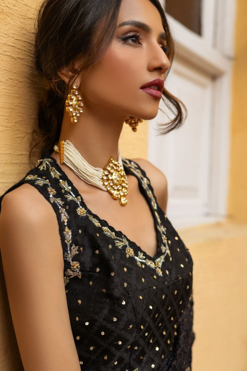 Insia Sohail - Rani - Black - Saree - Organza - Studio by TCS