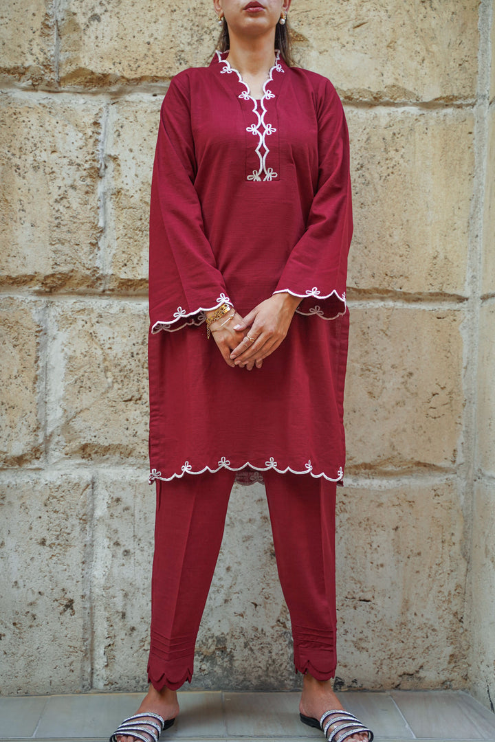 Ombrella - Ethereal in Red - khaddar