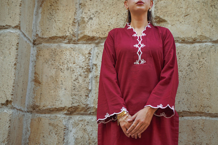 Ombrella - Ethereal in Red - khaddar