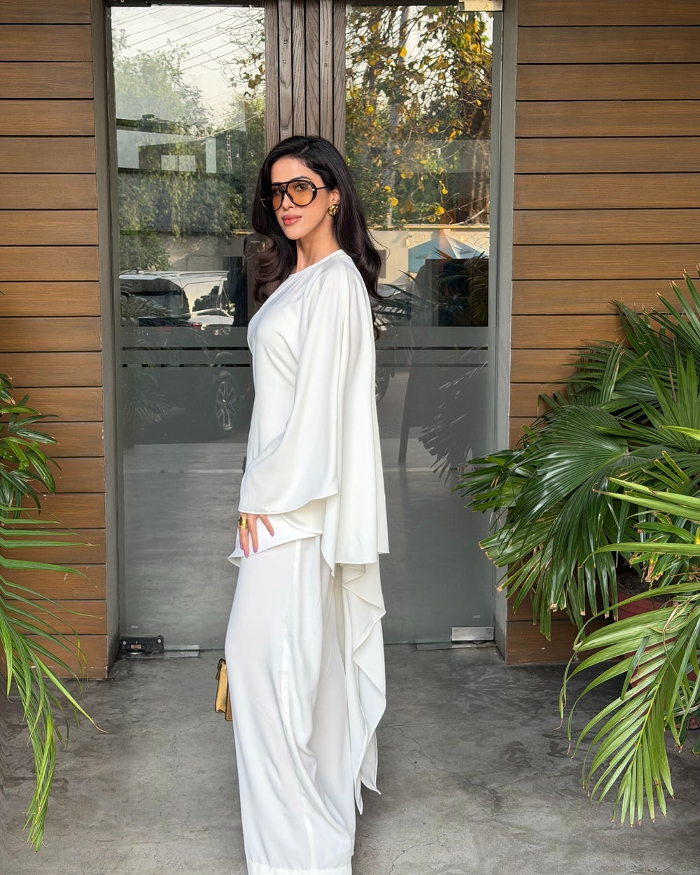 Leon - Premium crepe Nao Set For Women - White - 2 Piece - Studio by TCS
