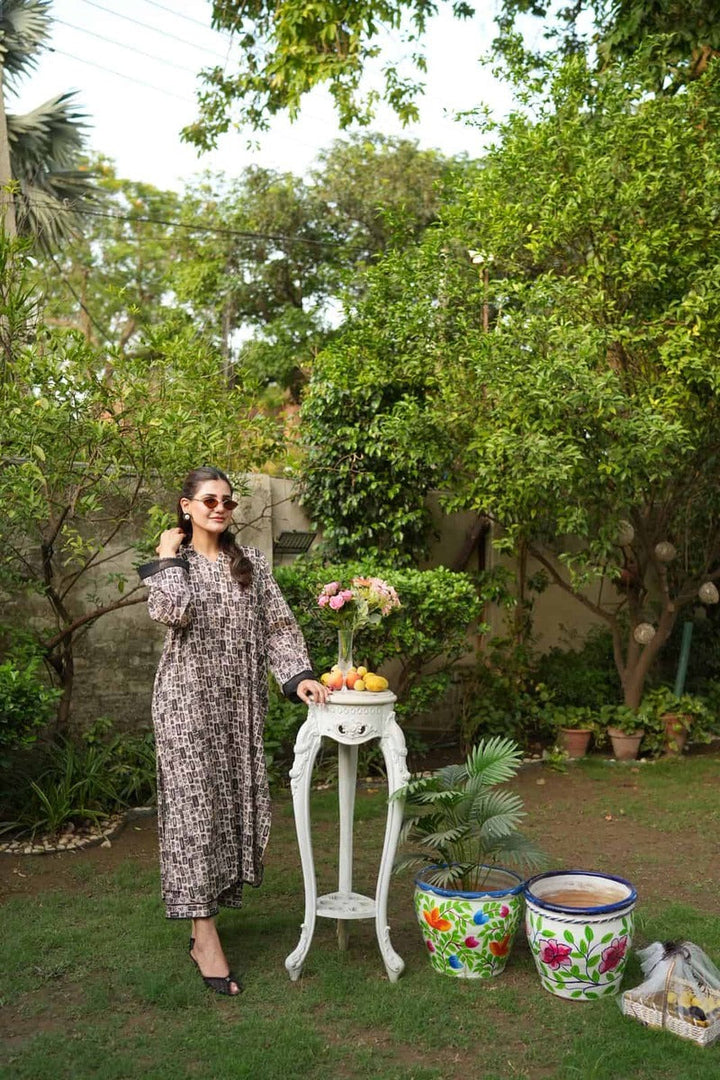 Ombrella - Monochrome Muse Lawn Suit For Women - 2 Piece