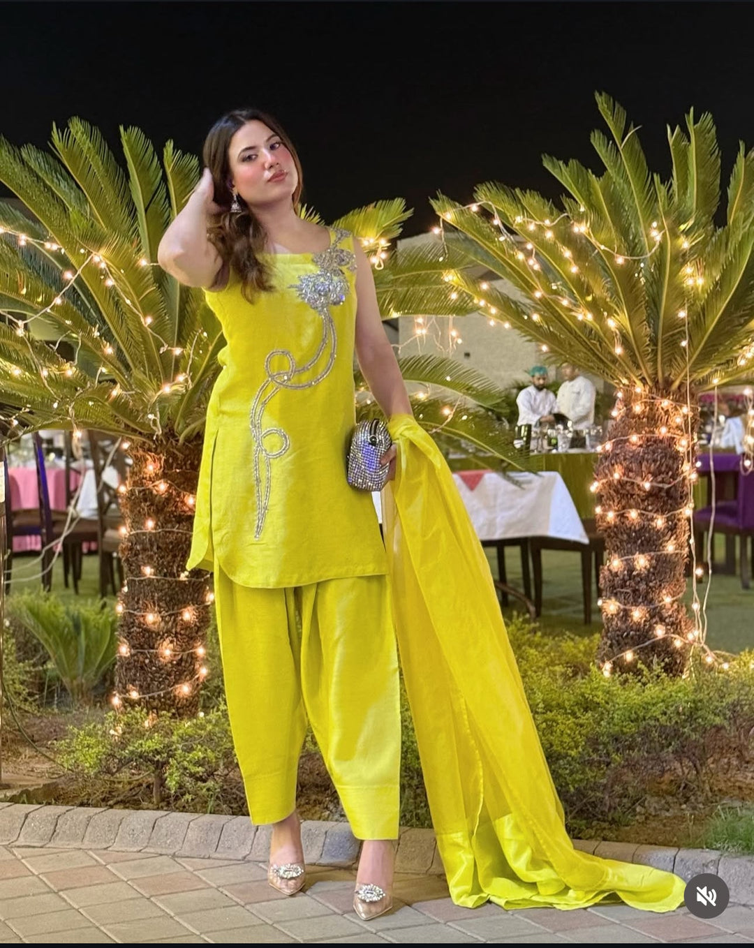 Syah - Tilismi - Raw Silk - Lime-Yellow - 3 Piece