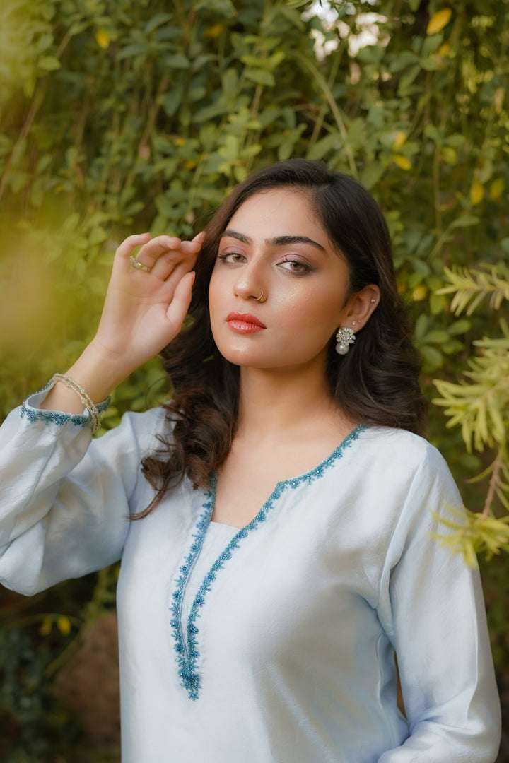 Syah - Ujala - Tissue Silk - Pastel Blue - 3 Piece