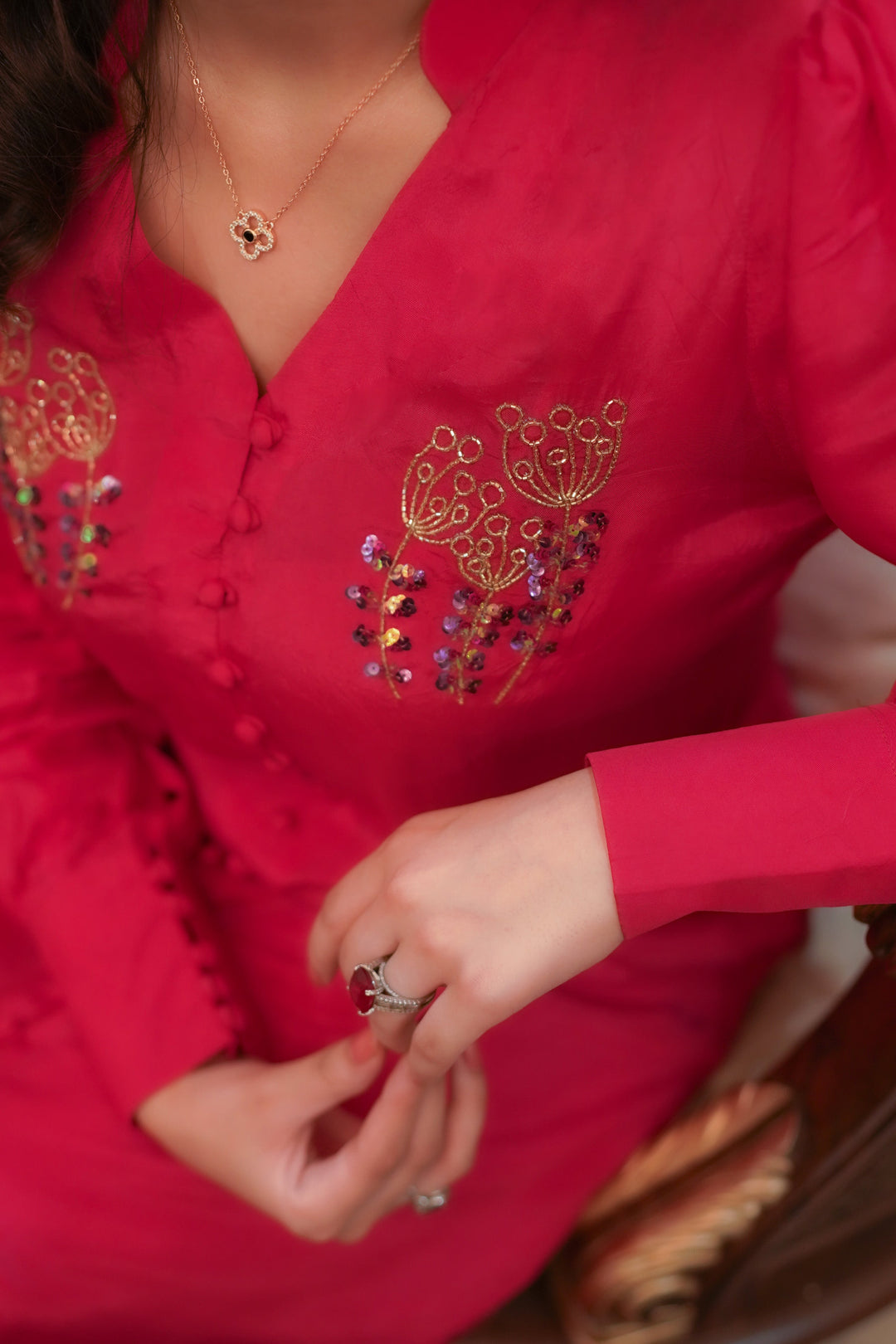 Syah - Gulab - Grip - Fuschia Pink - 3 Piece