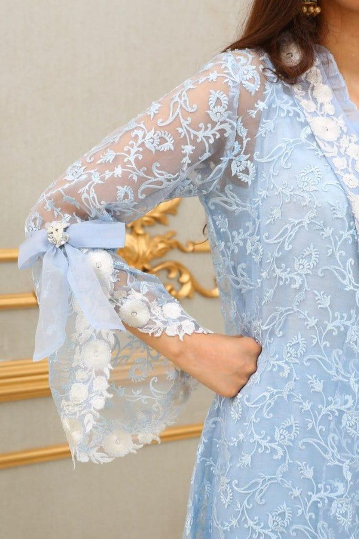 Irum Ghani Trends - Blue Moon Stone - 2 Piece - Organza
