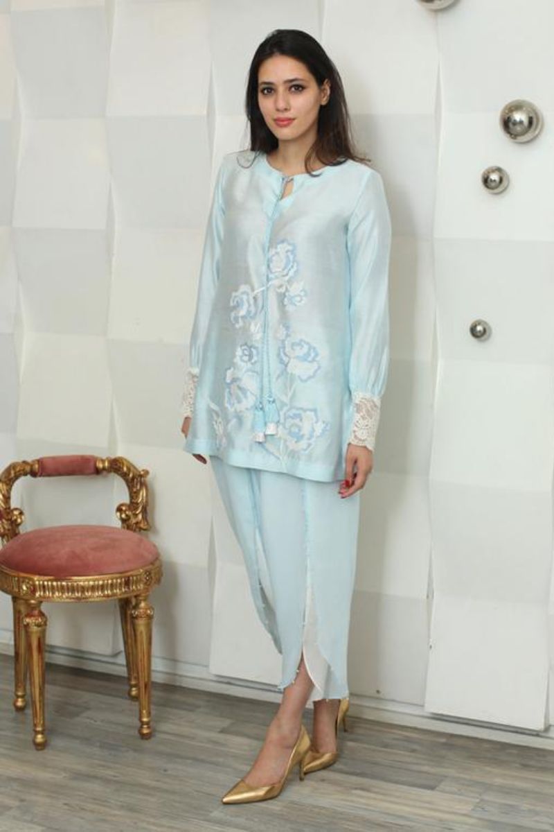 Irum Ghani Trends - Bluebells - Blue - 2 Piece - Cotton