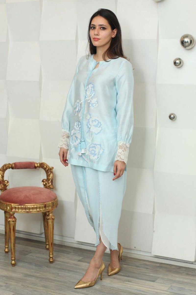 Irum Ghani Trends - Bluebells - Blue - 2 Piece - Cotton