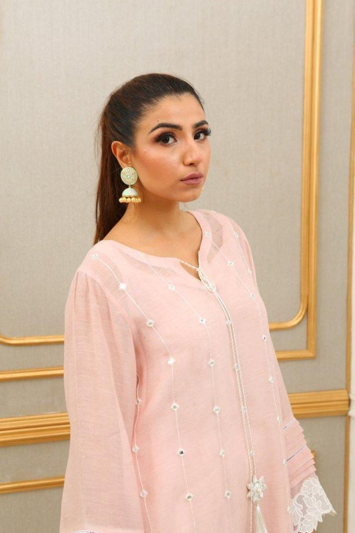 Irum Ghani Trends - Blush Pink Roseate - 2 Piece - Khaadi Organza