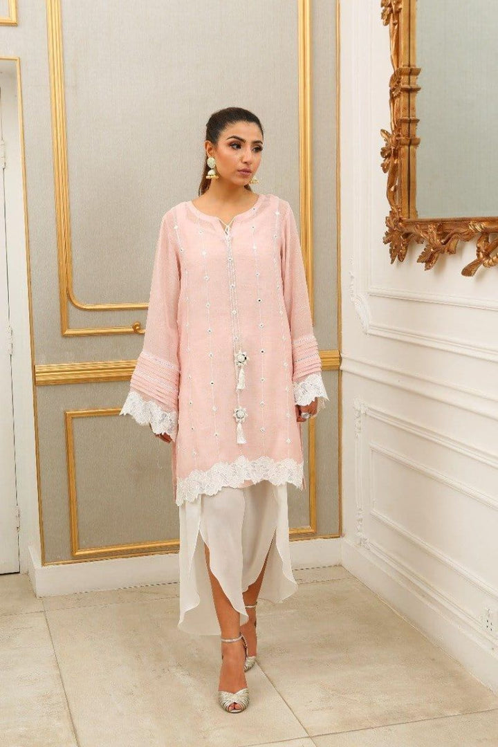 Irum Ghani Trends - Blush Pink Roseate - 2 Piece - Khaadi Organza