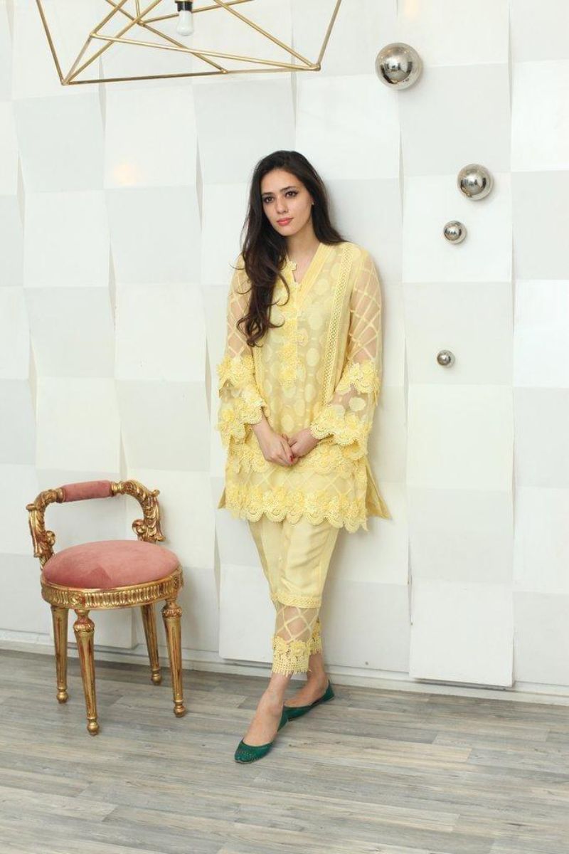 Irum Ghani Trends - Calla - Yellow - 2 Piece - Silk & Organza