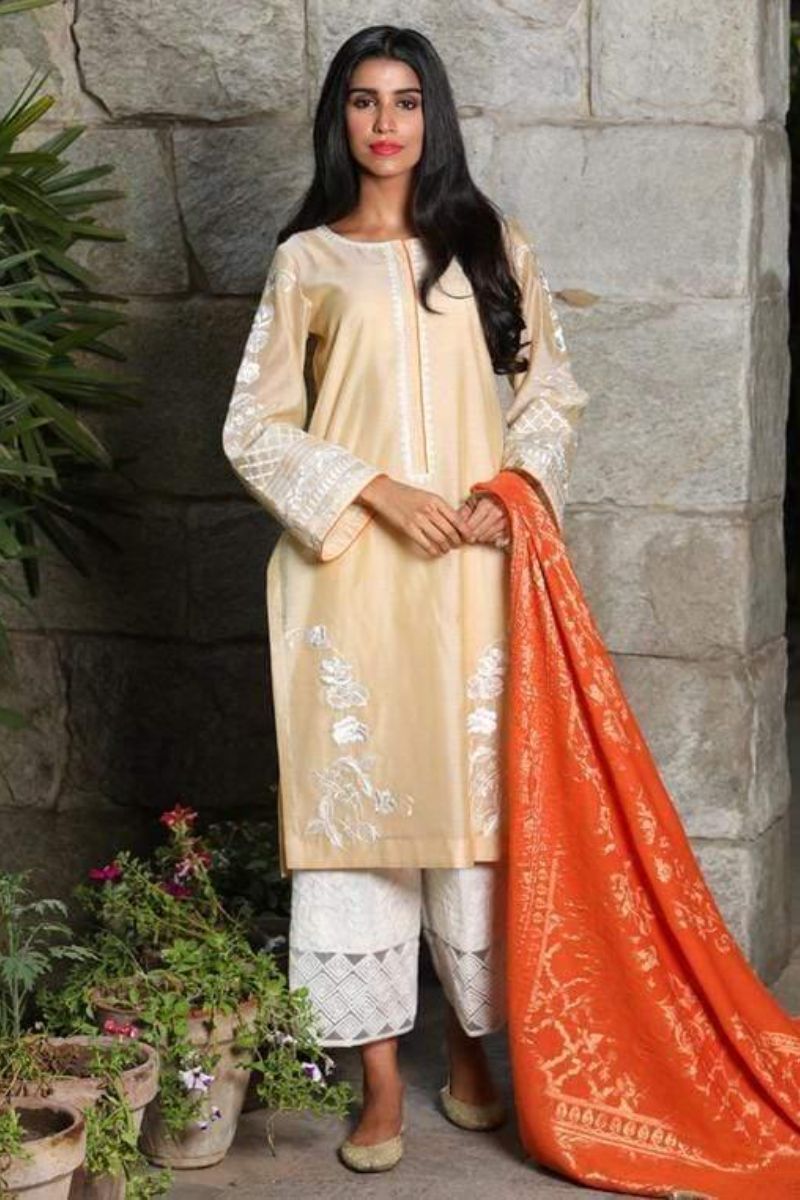 Irum Ghani Trends - Carnelian Dream - Beige - 3 Piece - Organza Lawn