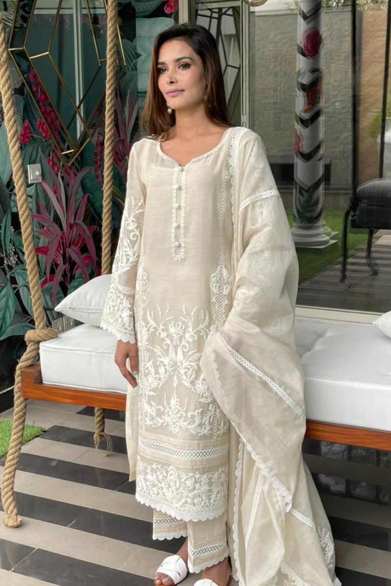 Irum Ghani Trends - Dainty - 3 Piee - Khaadi Organza