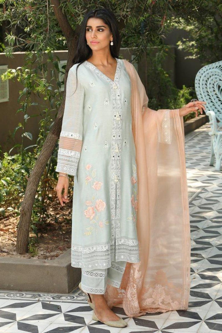 Irum Ghani Trends - Edu De Nin - Sky Blue - 3 Piece