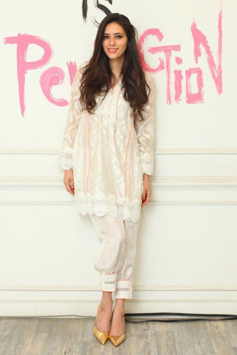 Irum Ghani Trends - Lilium - White - 2 Piece - Cotton Net